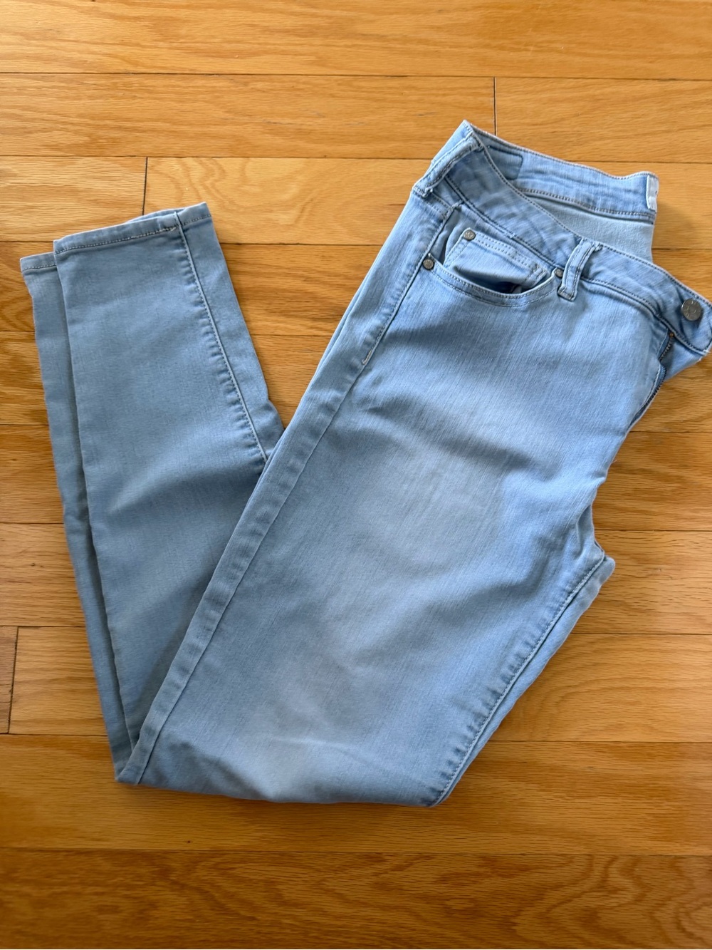 Celebrity Pink Faded Light Blue Skinny Jeans Size 11